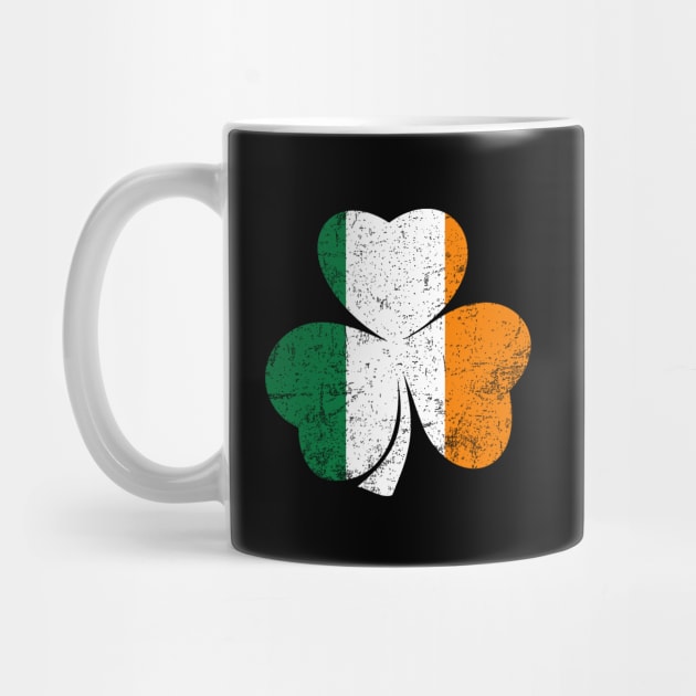 St Patrick's Day Shirt Women's Ireland Shamrock Distressed Irish Flag Clover by PsychoDynamics